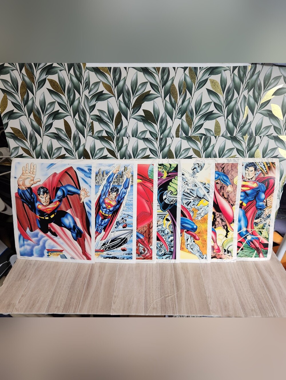 Vintage 1993 Superman Better Than Ever Poster Set of 7 DC Comics 11x14 Art